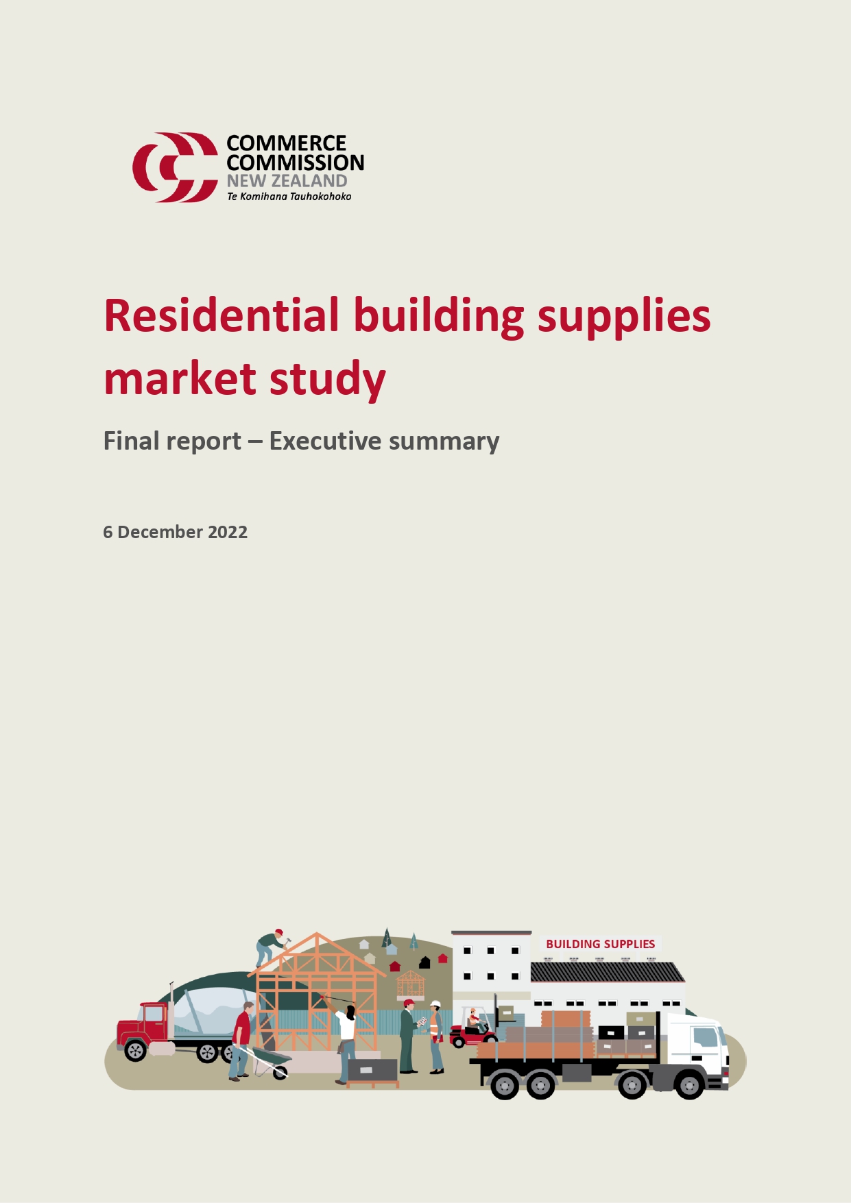Residential building supplies market study – Executive summary graphic